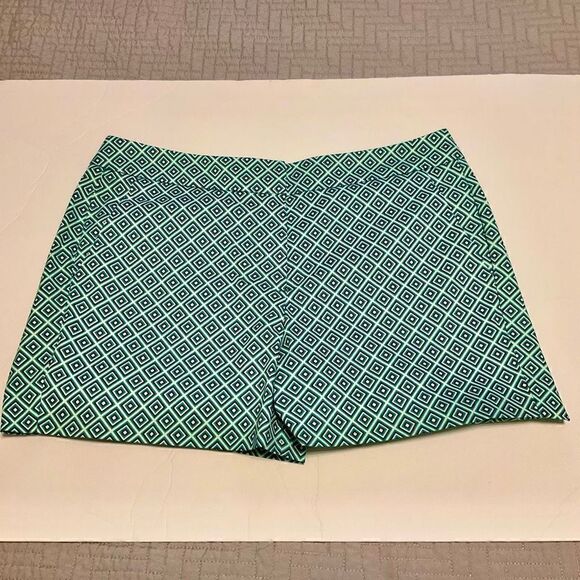 Willi Smith NWOT Walking Shorts, 4. Green, Navy and White Diamonds - Picture 9 of 14